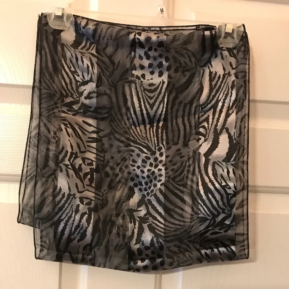 Sheer Animal Print Scarf🧣🐆🐅🦓